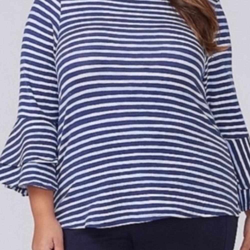 Lane Bryant 26/28 French Terry Bell Sleeve Top